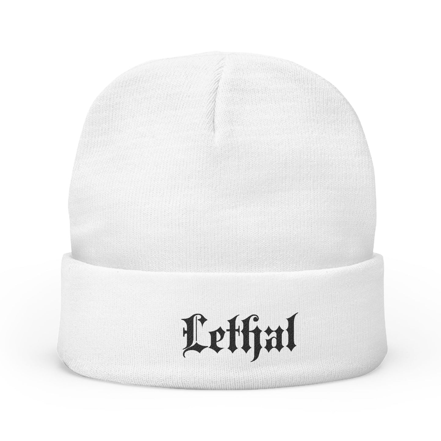 Lethal Knit Beanie - Stylish Embroidered Winter Hat