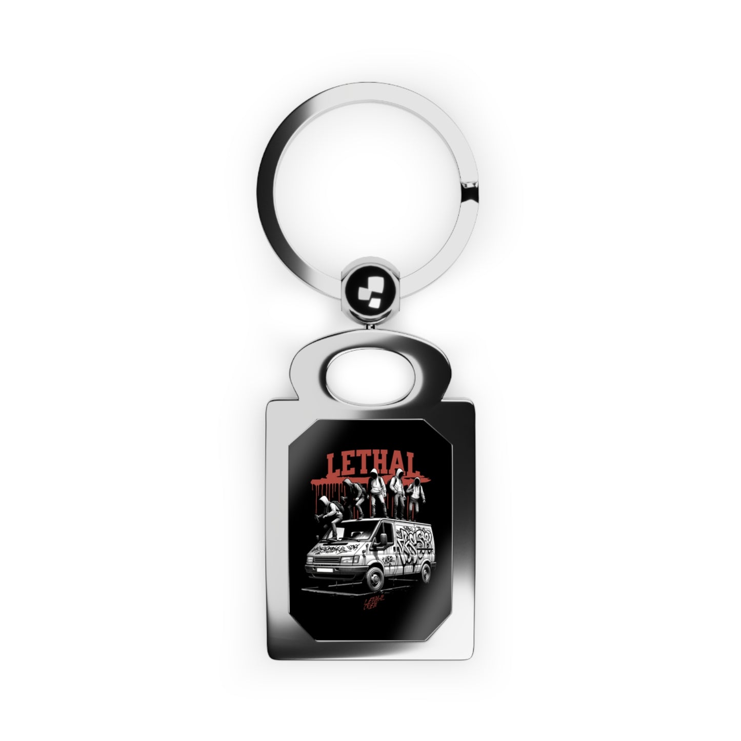 Lethal Rectangle Photo Keyring – Stylish Custom Accessory for Personal Memories